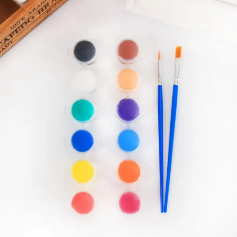 12 акриловых цветов пигментный набор для текстильной одежды ручная роспись