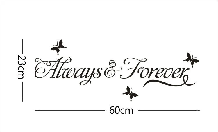 Виниловые наклейки на стены always and forever домашний декор сделай сам съемные