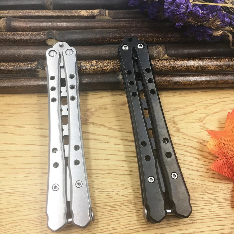 440C тренировочный нож из нержавеющей стали Бабочка складной тупой для косплея