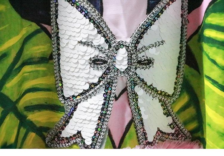 Oversize платья летние женские рисунком кролика Луки блестки с длинным рукавом