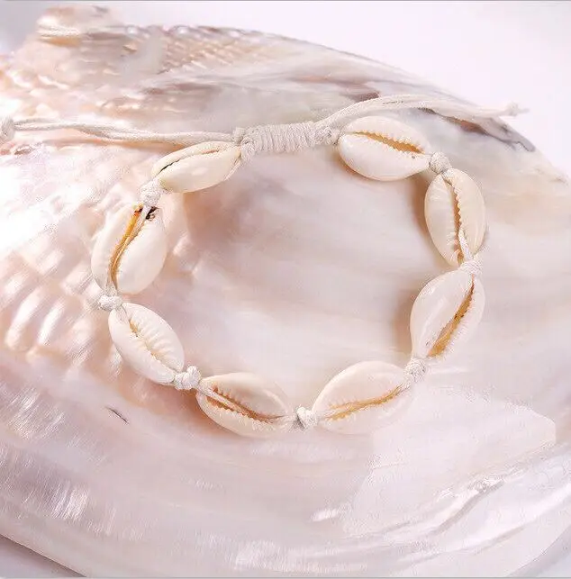 1 шт. Горячая продажа Мода оптовая подлинный cowrie морской корпус браслет в Регулируемый 8580 8582|Браслеты с
