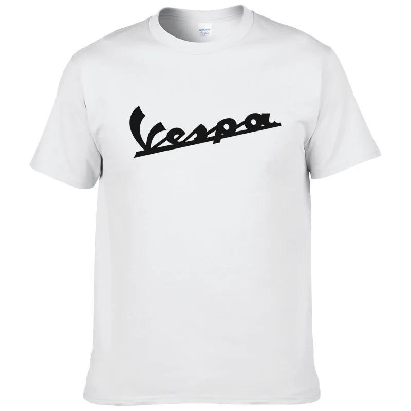 Vespa футболка Для мужчин 2017 Забавный Футболка 100% хлопок Летние шорты с круглым