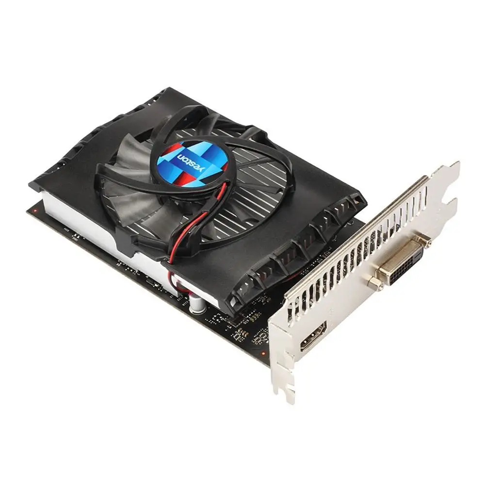 Yeston GT 1030 Geforce игровая видеокарта вентилятор GPU 2G GDDR5 64 бит 4K видеокарты HDMI DVI 384 SP PCI E