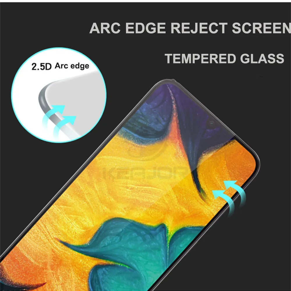 Keajor стекло для samsung Galaxy A40 A60 A70 закаленное стекло полное покрытие защитная пленка на экран для samsung A40 защитное стекло