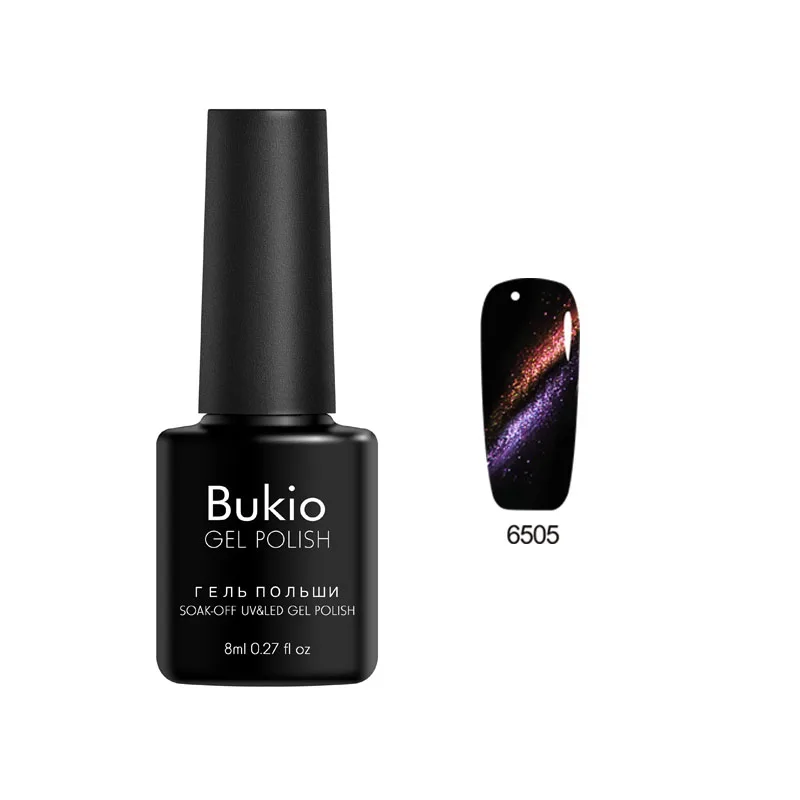 Bukio Double Colors Cat Eye Gel Nail Polish High Quality Shining need UV LED Lamp Soak Off Permanent Varnish | Красота и здоровье