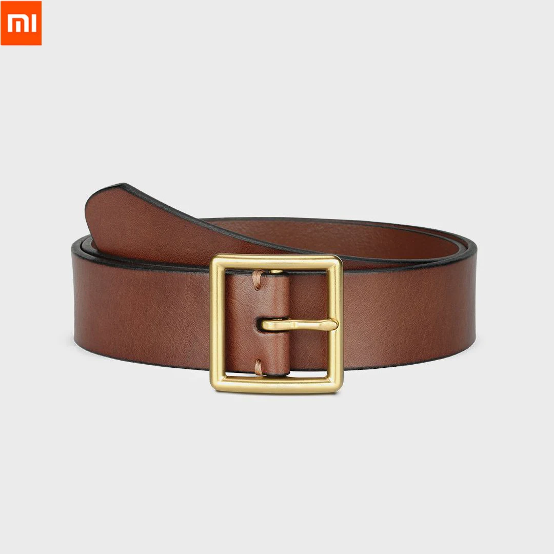 Xiaomi Mijia Qimian 100% ремень из коровьей кожи для отдыха модный с пятью отверстиями