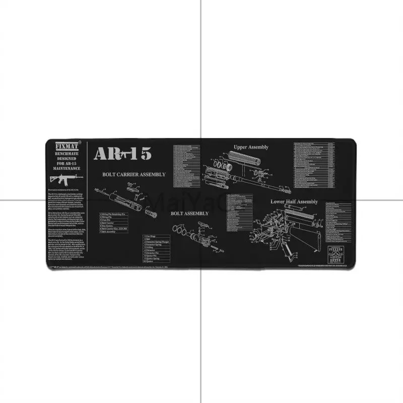 Lock Edge 40X90cm MaiYaCa CS GO части пистолета m14 AR-15 HK45 AK47 98K офисные мыши игровой коврик для мыши мягкое излучение для украшения рабочего стола коврик для мыши - Цвет: Lock Edge 40X90cm