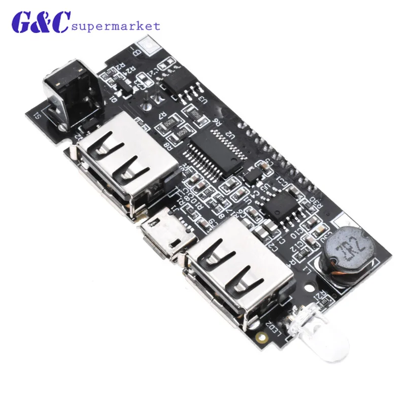 Двойной USB 5 V 1A 2.1A мобильный Банк питания 18650 зарядное устройство PCB модуль