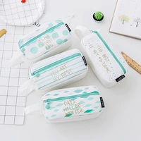 creative multi function large capacity pencil bag student various graphic canvas pencil case for school stationery storage bag