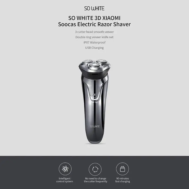 Xiaomi So White ES3 электробритва для мужчин Mijia 3D умное управление борода тример бритва usb зарядка бритвенный станок от Youpin