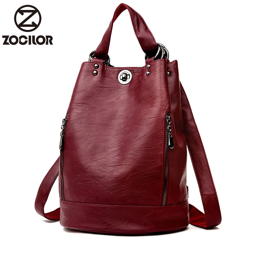 

Female backpack mochila feminina casual Multifunction Women Leather Backpack Female Shoulder Bag Sac A Dos Travel Back Pack