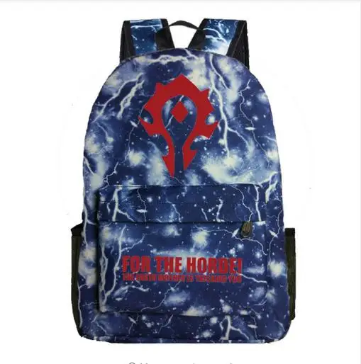 New FVIP WOW For The Horde World Of Warcraft Backpack School Bags Luminous Laptop Backpacks Tribe Alliance Nylon Mochila Galaxia | Багаж и