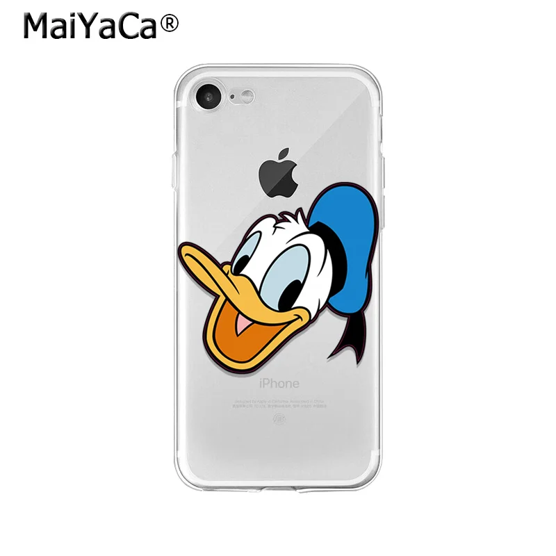 MaiYaCa Дональд Дак ТПУ Мягкие аксессуары для телефона чехол iPhone 5 5Sx 6 7 7plus 8 8Plus X XS MAX