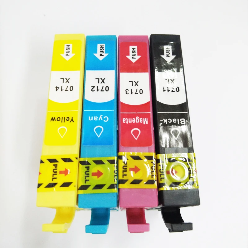 Чернильные картриджи einkstore T0711-T0714 для Epson DX9400F D120 DX4050 DX4400 DX4450 DX5000 SX110 SX210 SX510W SX115 SX215 |