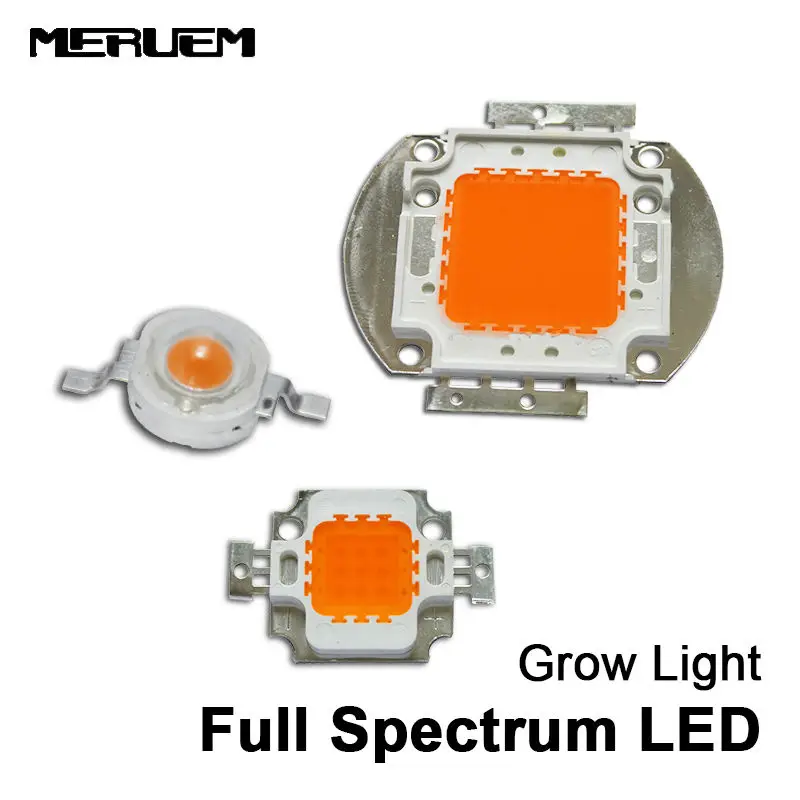 

Hydroponice 1/3w 10w 20w 30w 50w cob led grow light chip full spectrum 380nm-840nm Indoor Plant Seedling Grow Flower Vegetables