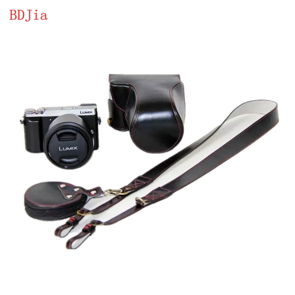 Новый роскошный кожаный чехол для камеры цифровой Panasonic GX85 PU с отверстием батареи