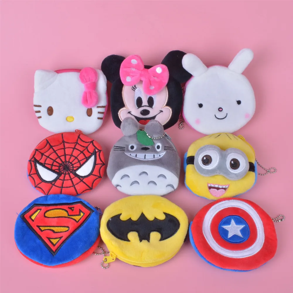 Прекрасный маленький плюшевый чехол для монет Детский подарок бесплатная