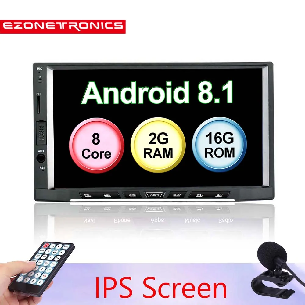 Автомагнитола 2 Din Android 8 1 7 дюймов IPS Универсальный Автомобильный плеер GPS