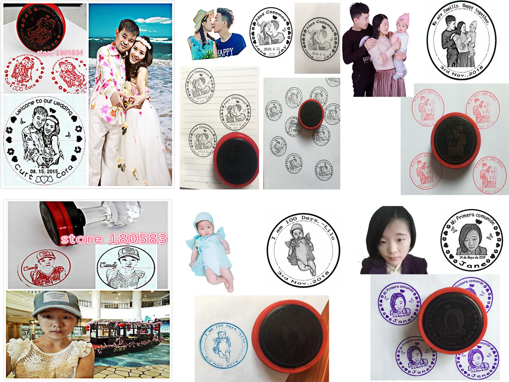 5 см круглые фотообои персонализированные испанские наклейки для