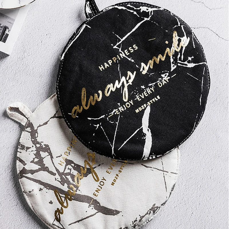 Подставка под мрамор в скандинавском стиле коврик из хлопка и льна для