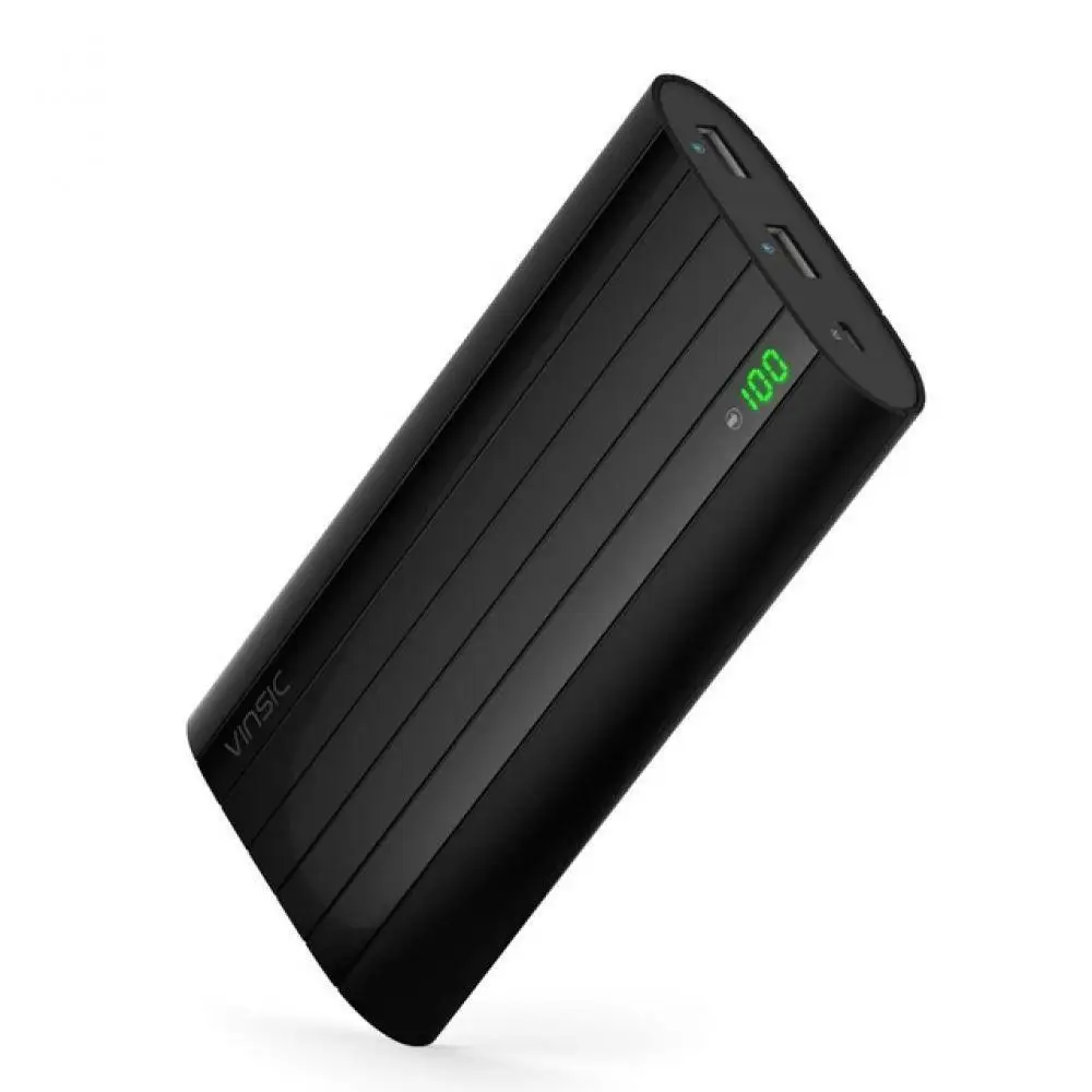 Vinsic 18650 power Bank 20000 мАч ЖК внешний аккумулятор портативное быстрое зарядное