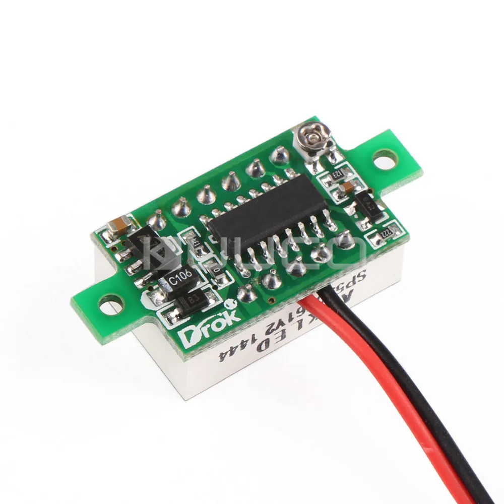 5 шт./лот цифровой тестер 0 36 &quotКрасный светодиодный дисплей измеритель