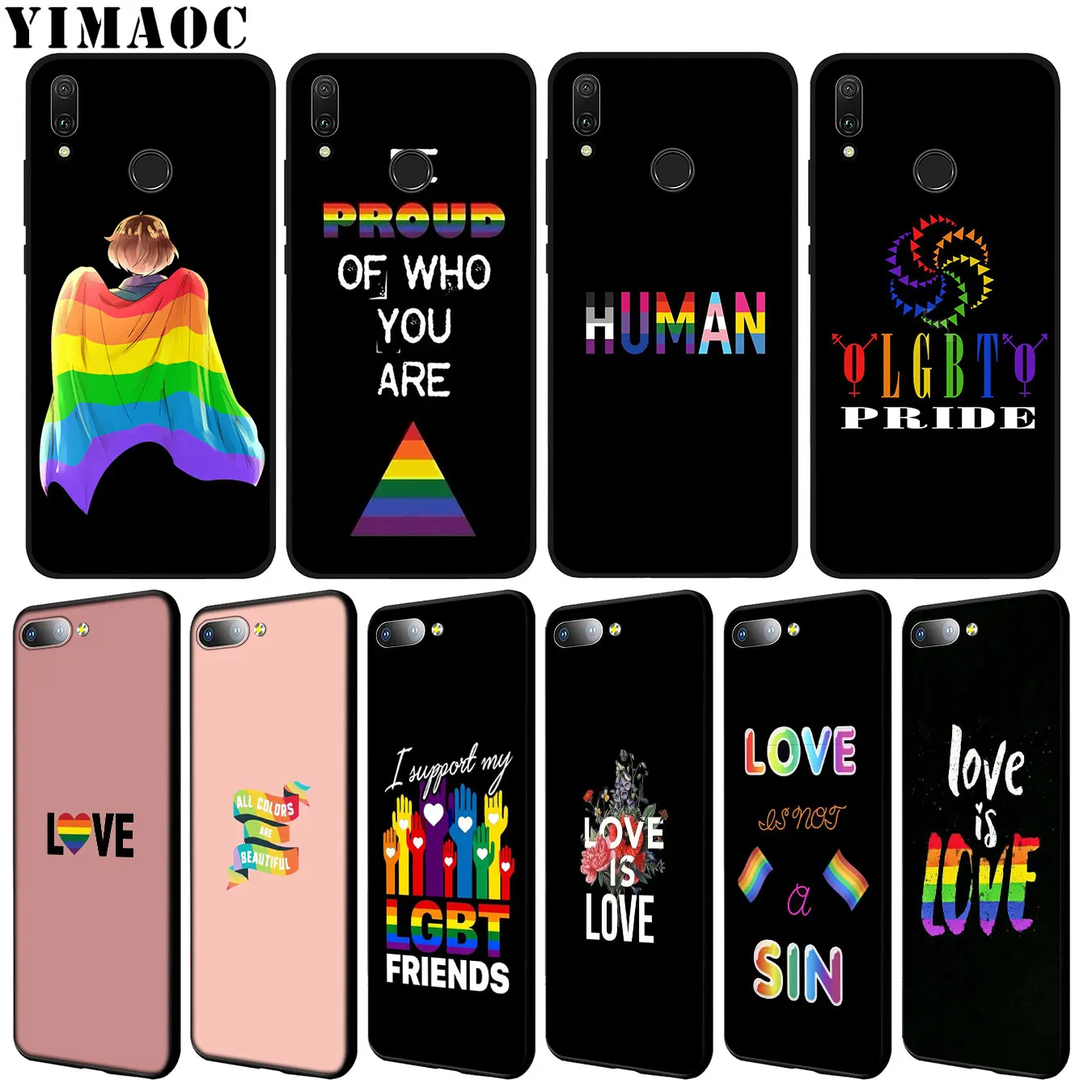 Мягкий чехол YIMAOC LGBTQ LGBT love is Love для Huawei Y9 Y7 Y6 Prime 2019 Honor 20 8C 8X 8 9 9X 10 Lite 7C 7X 7A Pro |