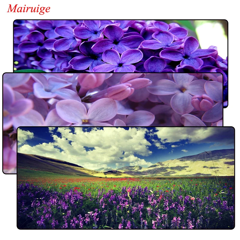 

Mairuige Beautiful lavender Flowers Large Mouse Pad Overlock Edge Big Gaming mouse Pad Send BoyFriend the Best Gift 400*900*3MM