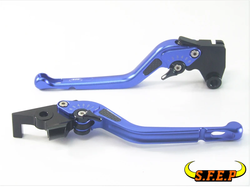 

3D Long CNC Adjustable Motorcycle Brake and Clutch Levers with Carbon Fiber Inlay For Kawasaki Z750 (not Z750S model) 2007-2012