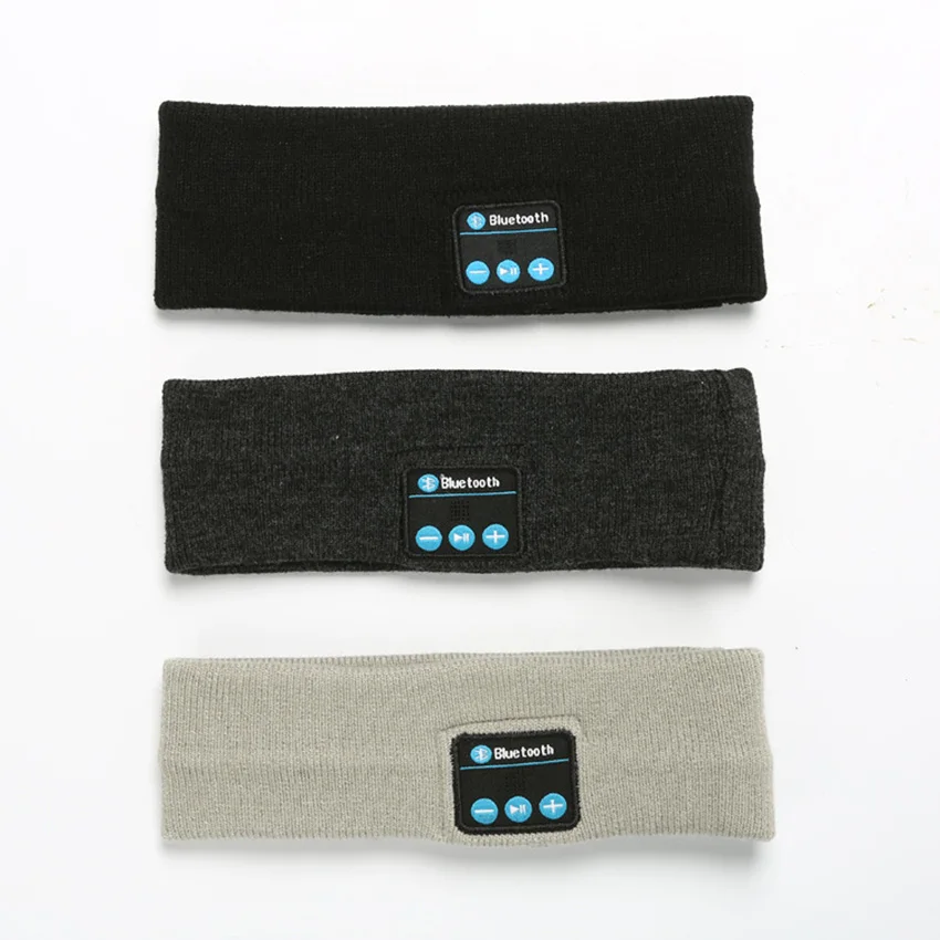 Aimitek Bluetooth наушники Беспроводная головная повязка спортивные гарнитуры Йога Hands-free наушники мягкая теплая шапка умный колпачок с микрофоном
