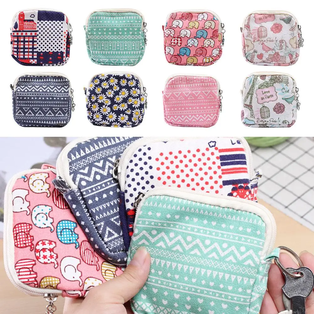 Популярная Милая мультяшная сумка для гигиенических салфеток кошелек держатель