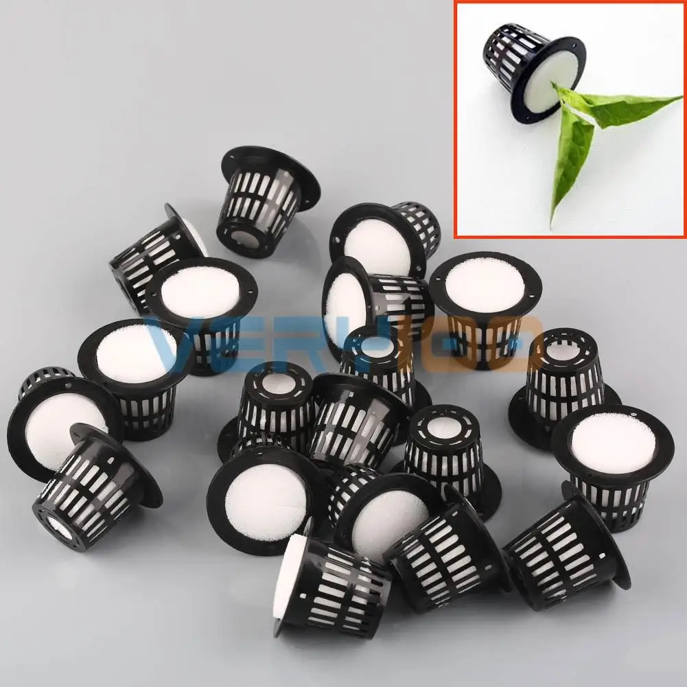 20 наборов 32 мм сетка в горшке сетчатая корзина + воротник клон вставка из пены
