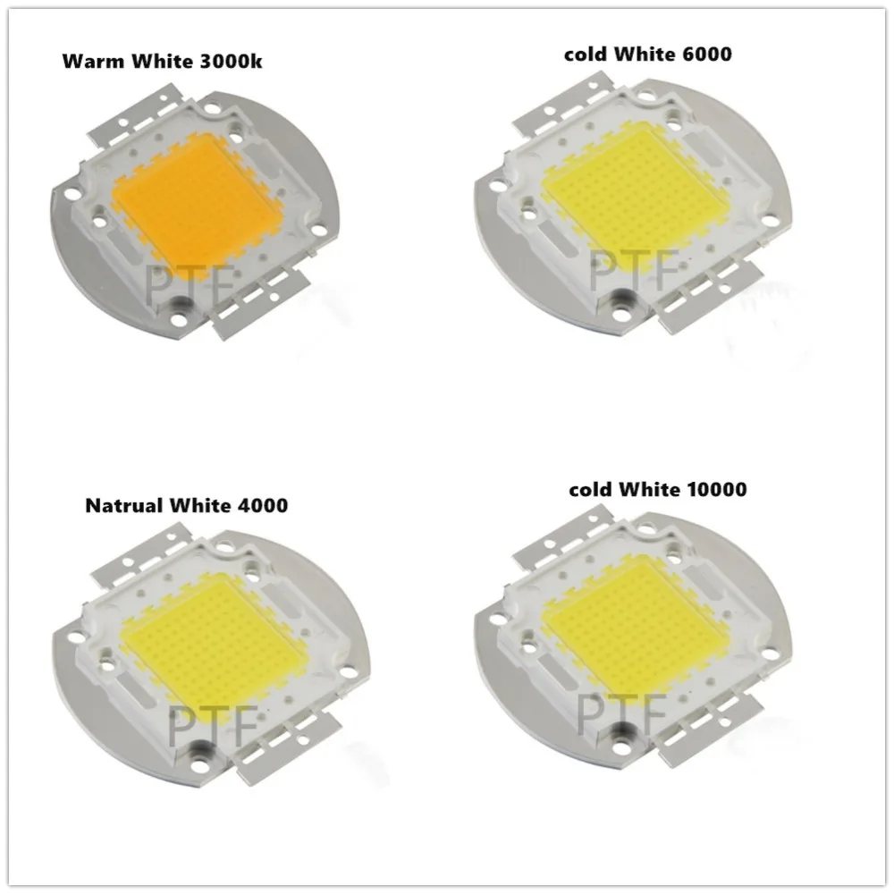 

Cold White light 6000K/3500K/10000K/20000K/30000K 1W 3W 5W 10W 20W 30W 50W 100W High Power LED Lamp Epistar chip COB integrated