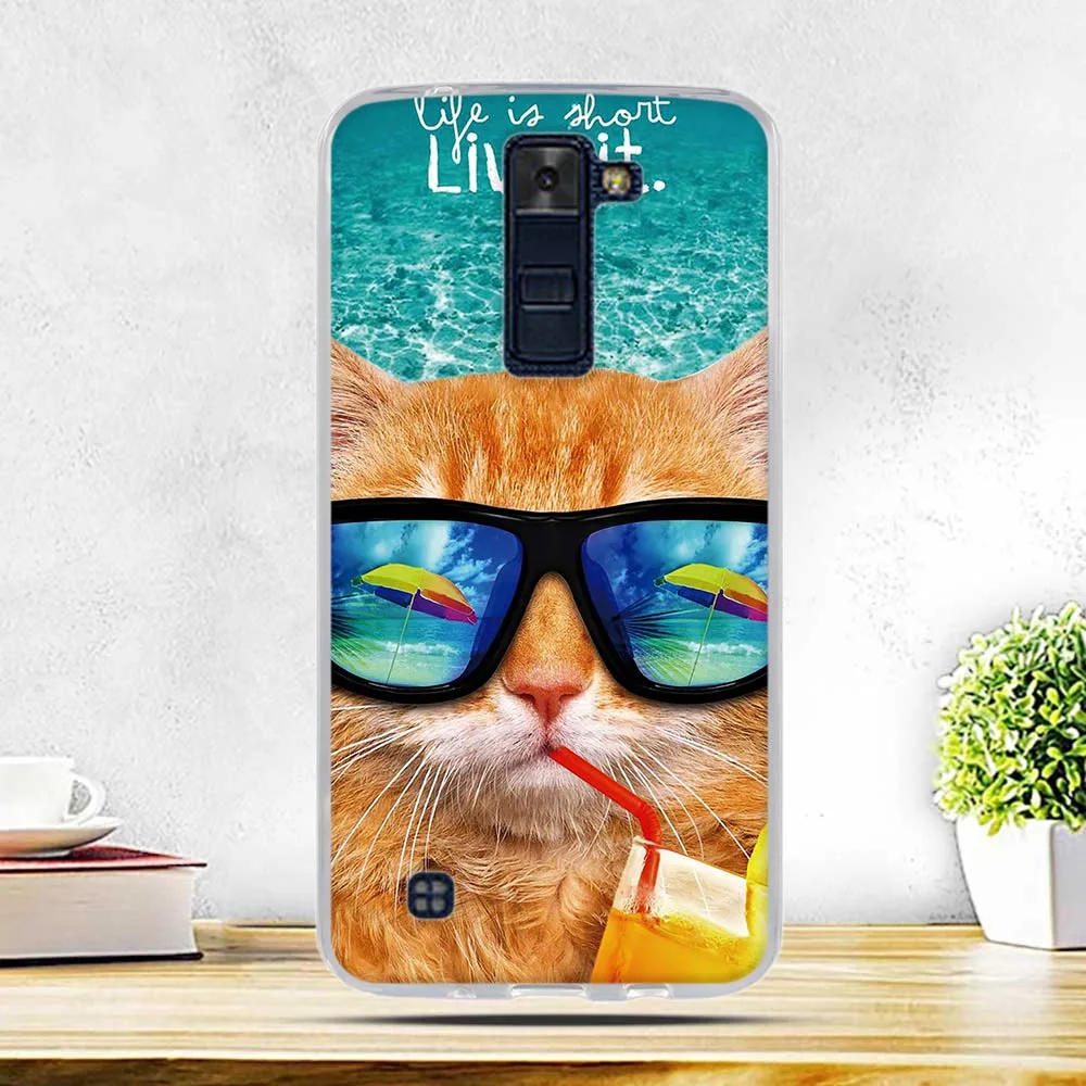 Мягкий ТПУ 3D рельефный чехол для LG K8 Lte K350 K350E K350N 5," K 8 телефонный силиконовый чехол на заднюю панель для LG K7 K10 Leon Spirit X power - Цвет: 5