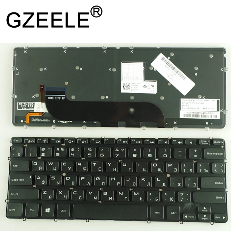 GZEELE Новинка для DELL XPS 12 9Q23 L221X 9Q33 9Q34 клавиатура с подсветкой русская|Клавиатуры