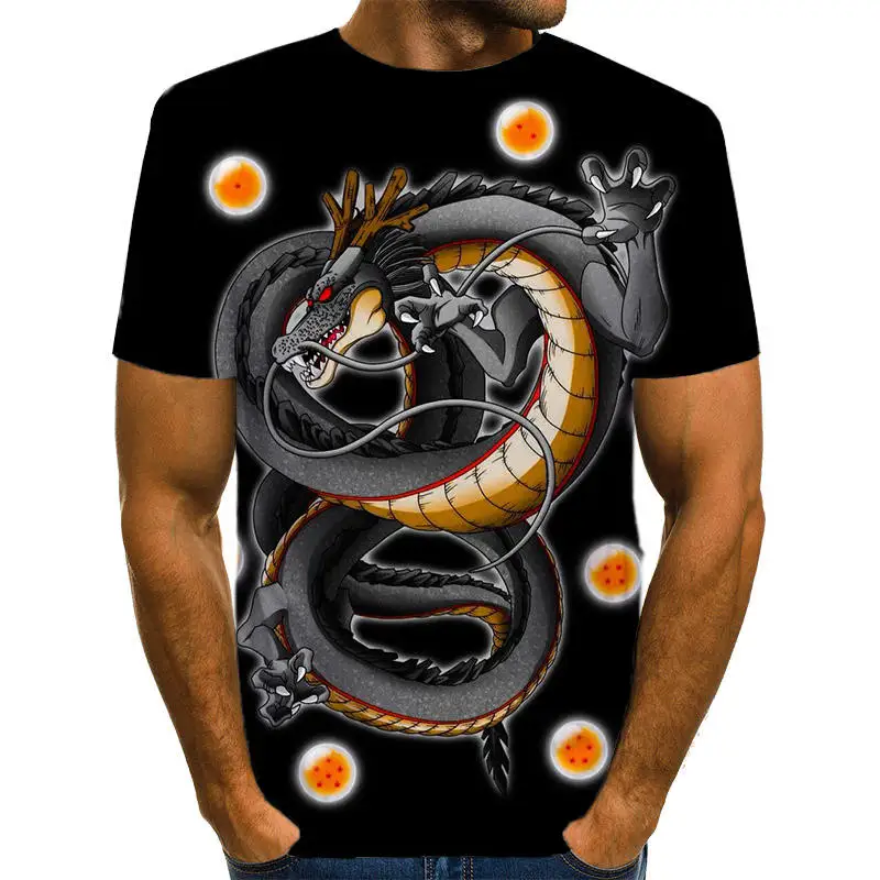 NT-196 Dragon Ball Z Ultra Instinct God Son Goku Super Saiyan Men Tshirt 3D Printed Summer O-Neck Daily Casual Funny T shirt Plus Size - Color: NT-196