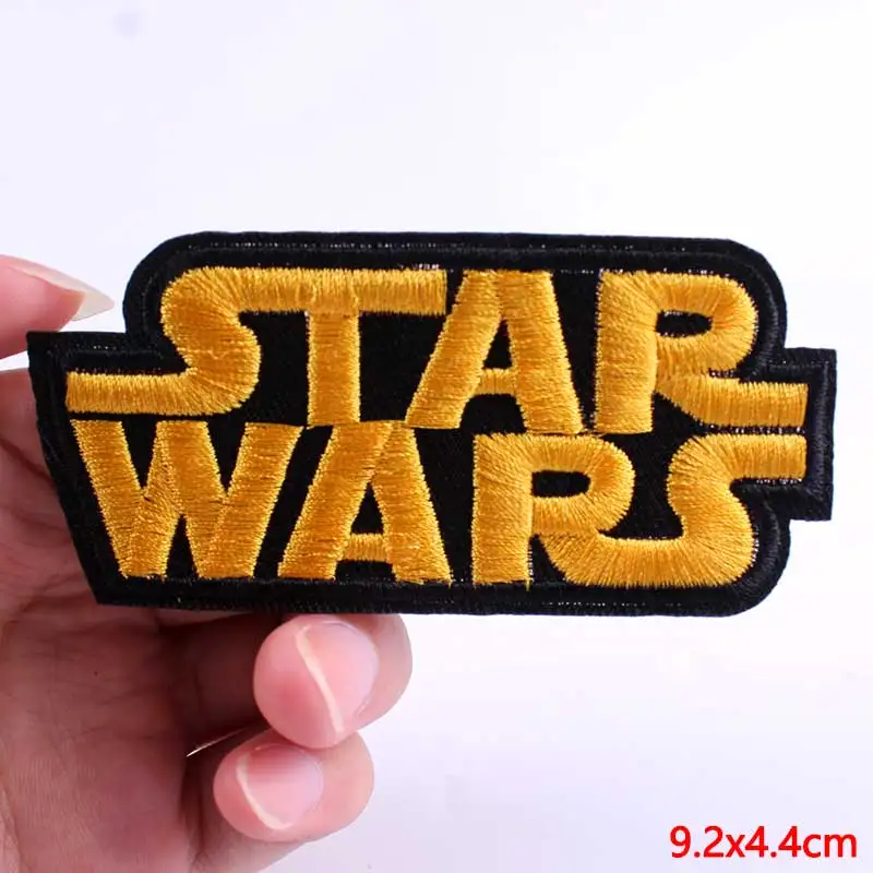 F-PE2566CT Punk Biker Patch Iron on Patches On Clothes Embroidered Letter Patches For Clothing Star Wars Patches Accessories Badges F - Цвет: F-PE2566CT