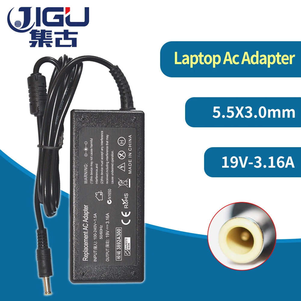 19V 3.16A 5 5*3 0 мм 60 Вт Замена для Samsung R428 RV420 RV515 R510 R522 R530 NP Q45 адаптер переменного тока