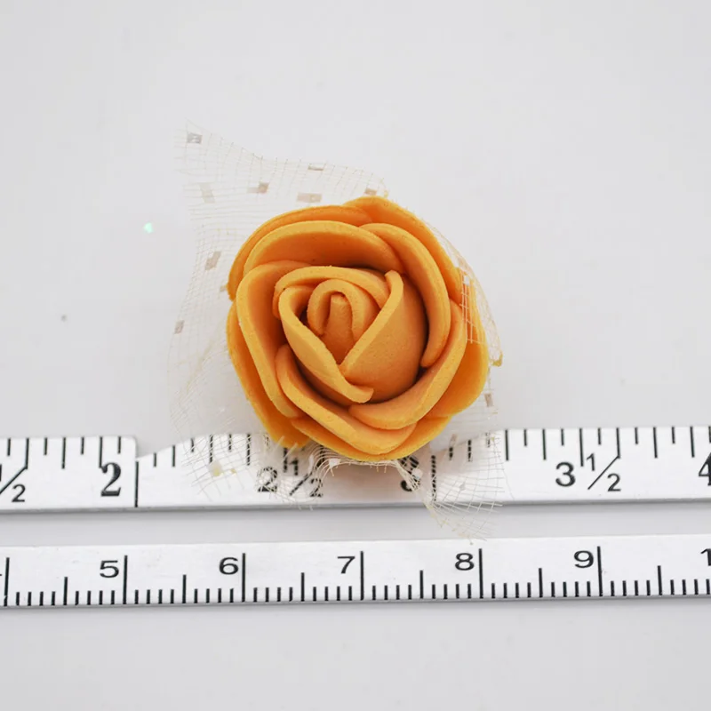 50 шт./лот 2 см мини ПЭ пенопластовая Роза разноцветные искусственные шелковые
