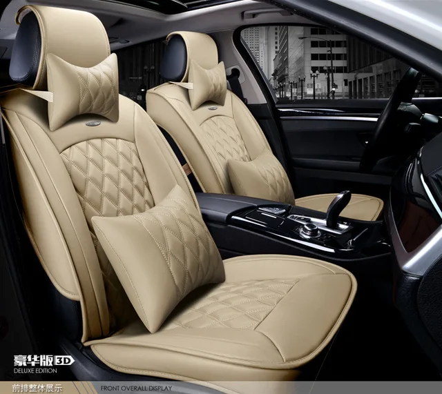 Beige 10 pcs set Сиденья чехлы сидений для toyota prius 20 30 rav 4 rav4 camry 40 50 Corolla Verso 2010 2009 2008 2007 - Название цвета: Beige 10 pcs set