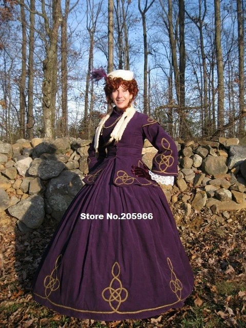 Custom Made -1860s Victorian Civil War Dress with-1800s Traveling Suit ...
