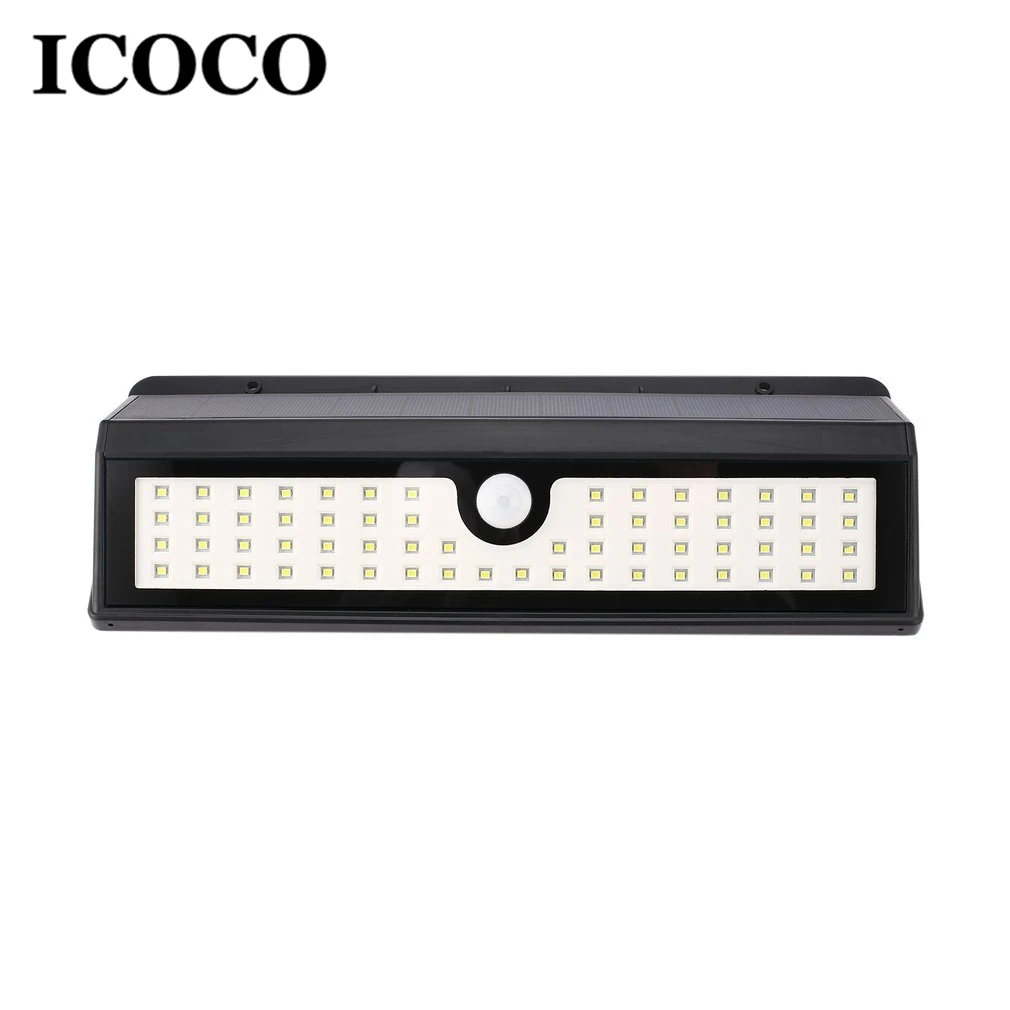 ICOCO 62 светодиода беспроводной Солнечный настенный светильник с 3 режимами света
