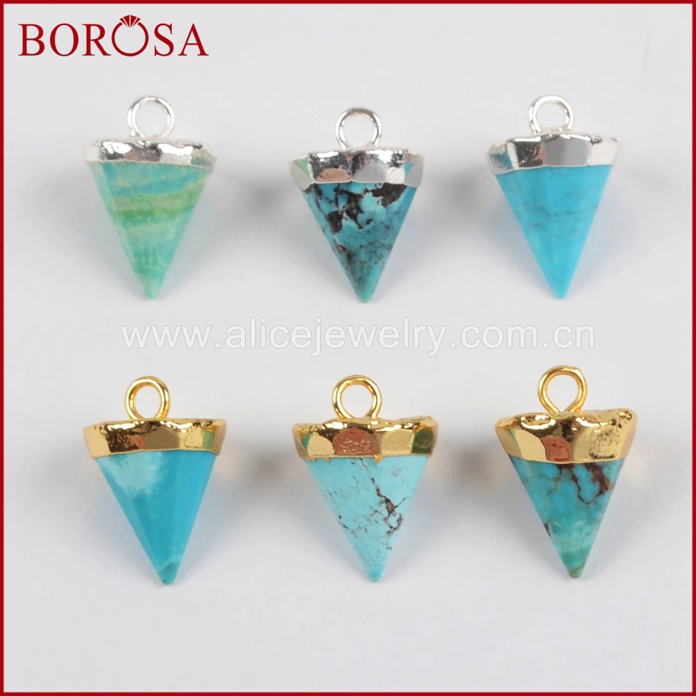Распродажа от BOROSA 5/10 шт. женская подвеска голубого цвета женские серьги сделай