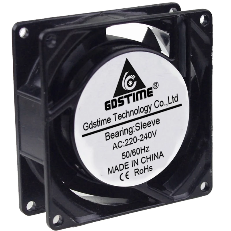 Gdstime 220V 240V 8 см 8025 80 мм 80 мм x 25 мм кулер ПК компьютер AC охлаждающий вентилятор для ноутбука