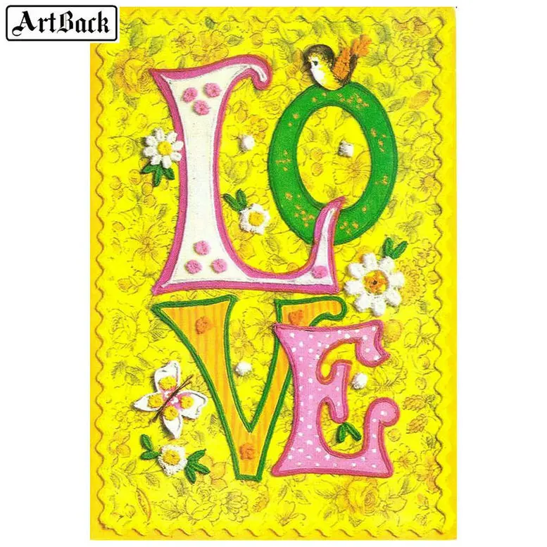 Алмазная 5d-картина love icon с квадратными стразами объемная вышивка сделай сам