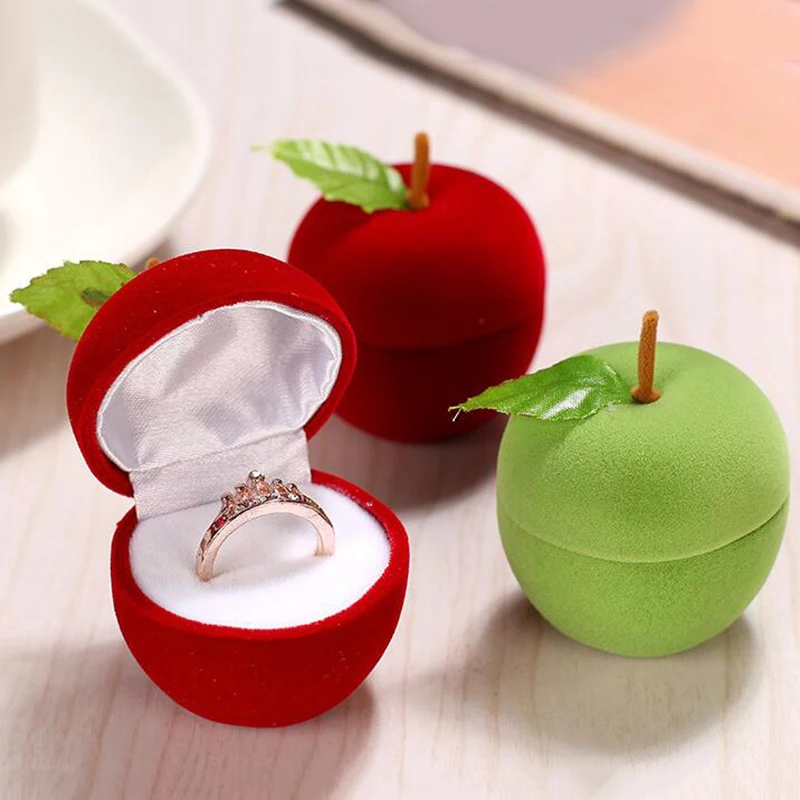 

Cute Fruit Marriage Ring Box Storage Box Jewelry Packaging Display Organizer Home Decoration Stud Ear Box jewelry organizer