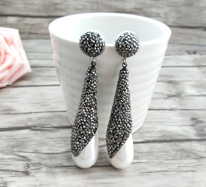 5 пар разнообразные серьги-подвески ручной работы с кристаллами | Украшения и