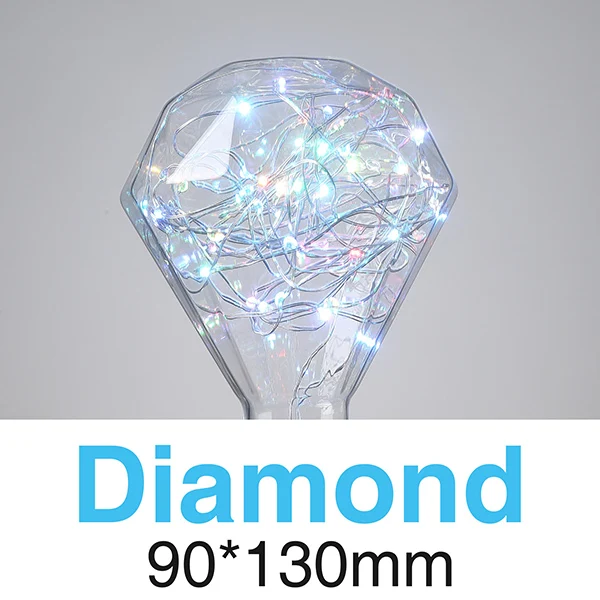 SLB DIAMOND RGB E27 антикварная ретро Светодиодная лампа 1,8 Вт 3W 4 Вт 4,5 Вт 8 Вт винтажная лампа накаливания 220 в теплый белый RGB стеклянная лампа накаливания для украшения - Цвет: SLB DIAMOND RGB