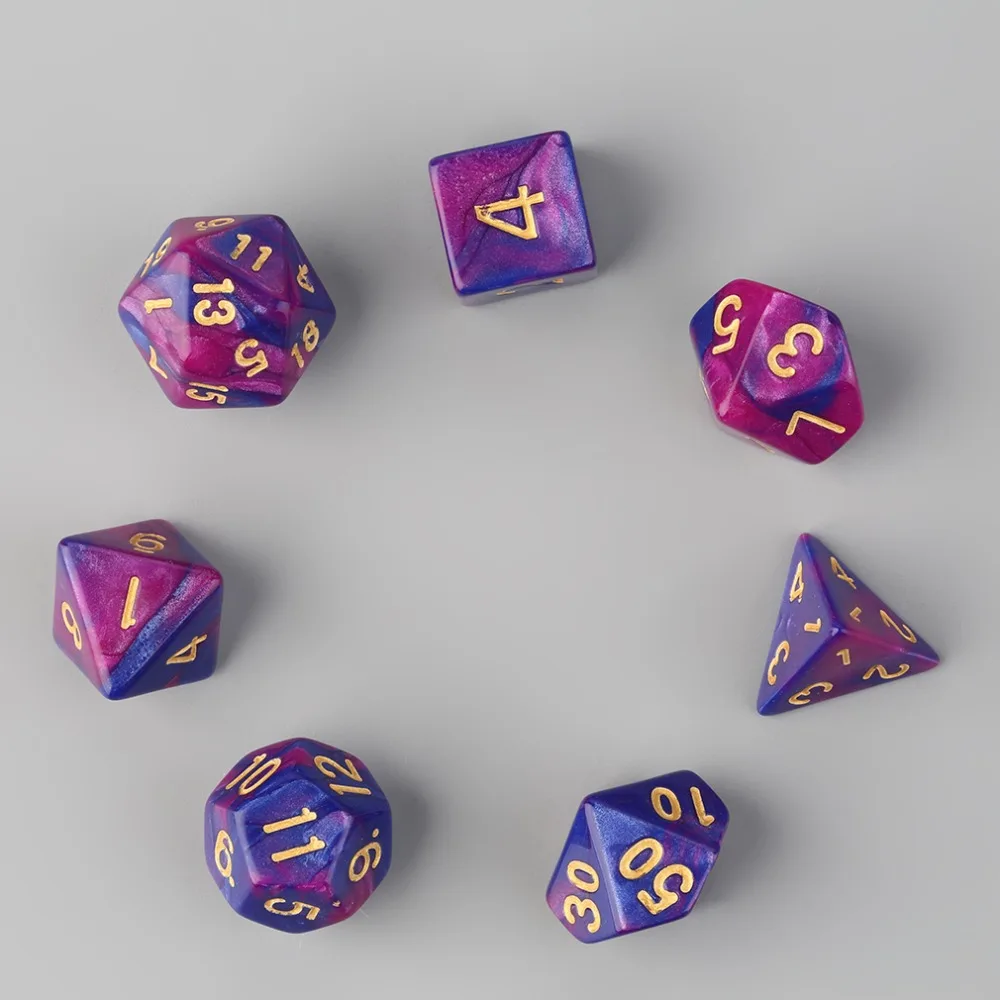 

Новинка, 7 шт., двойная фотография, D4, D6, D8, D10, D12, D20, Многосторонняя игра, ролевая игра, двойная фотография, новая торговая марка, Лучшая цена