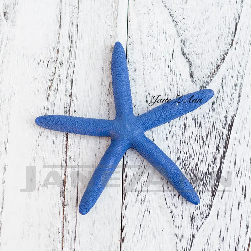 Jane Z Ann Newborn Photography Creative posing props Ocean theme Studios photo shoot accessories starfish ship fishes props - Color: starfish blue